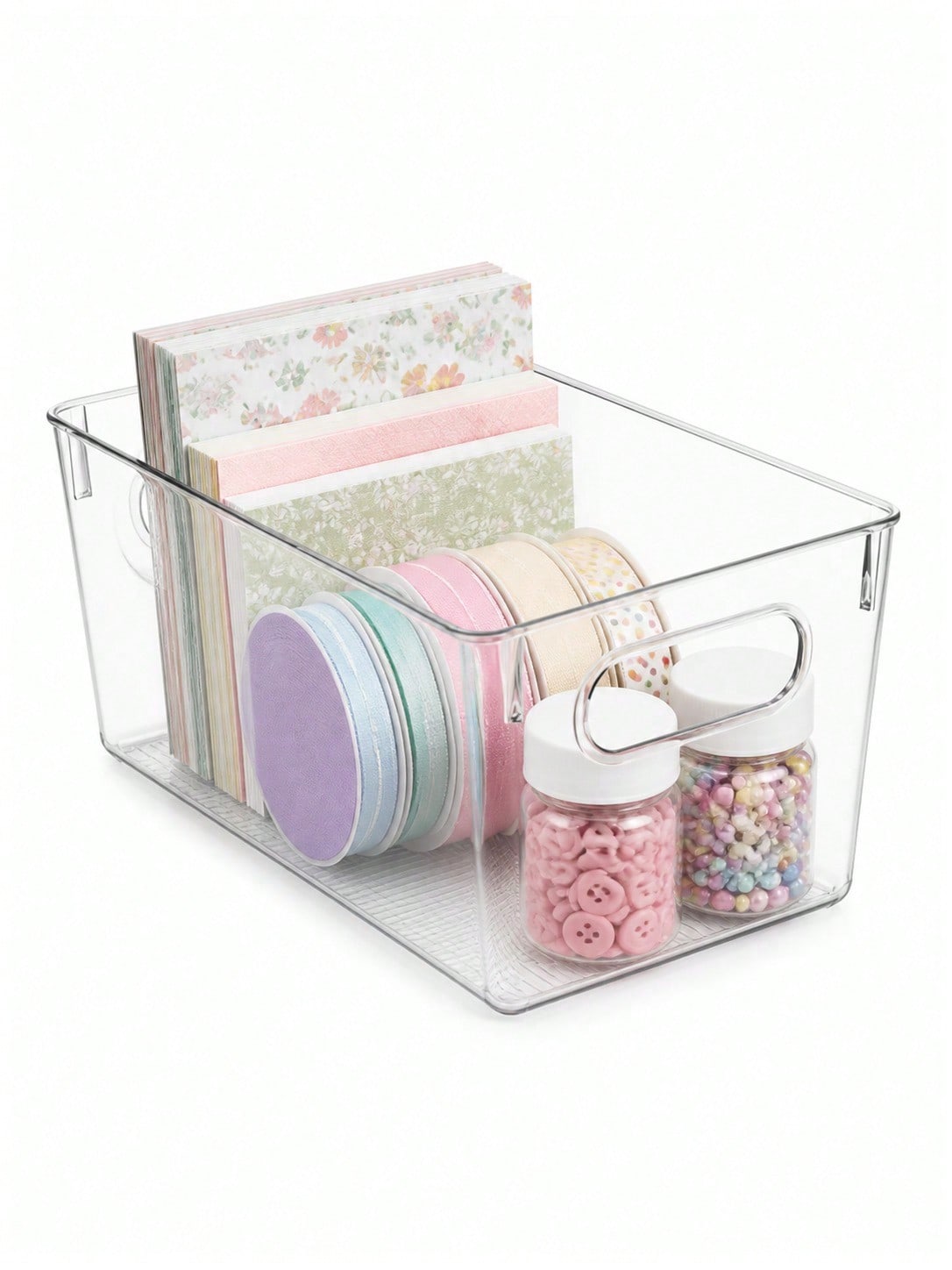 Pegboard Office Organizer - Set di 8 Contenitori Trasparenti con
