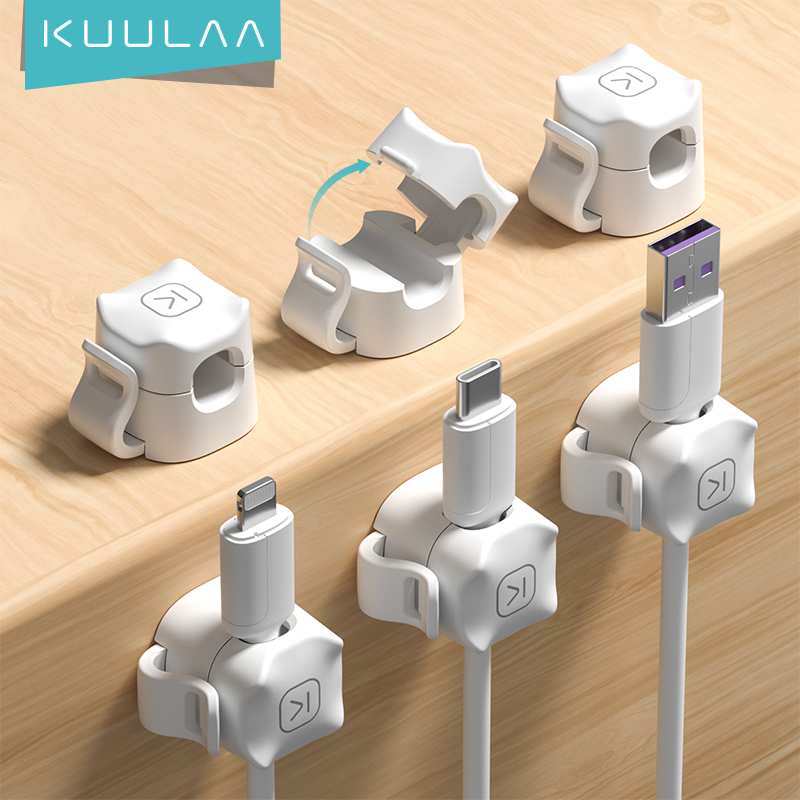 Pegboard Office Organizer - KUULAA 3/6 Pezzi Portacavi con Clip