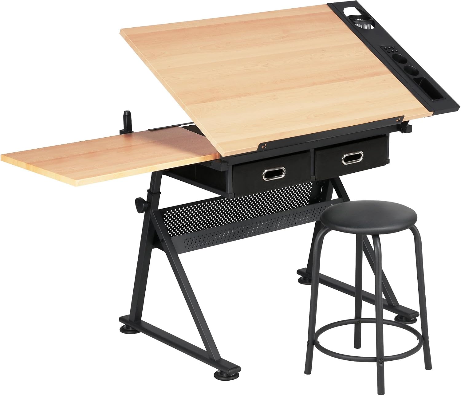 Office Furniture Table - Tavolo da Disegno Regolabile con Sgabello