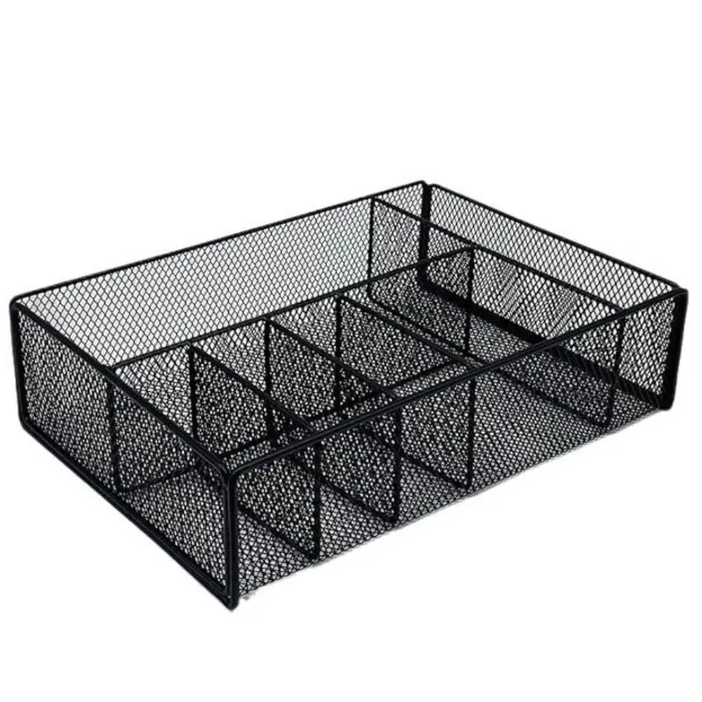 Paper Basket Mesh - Cestino portaoggetti in metallo nero, organizer