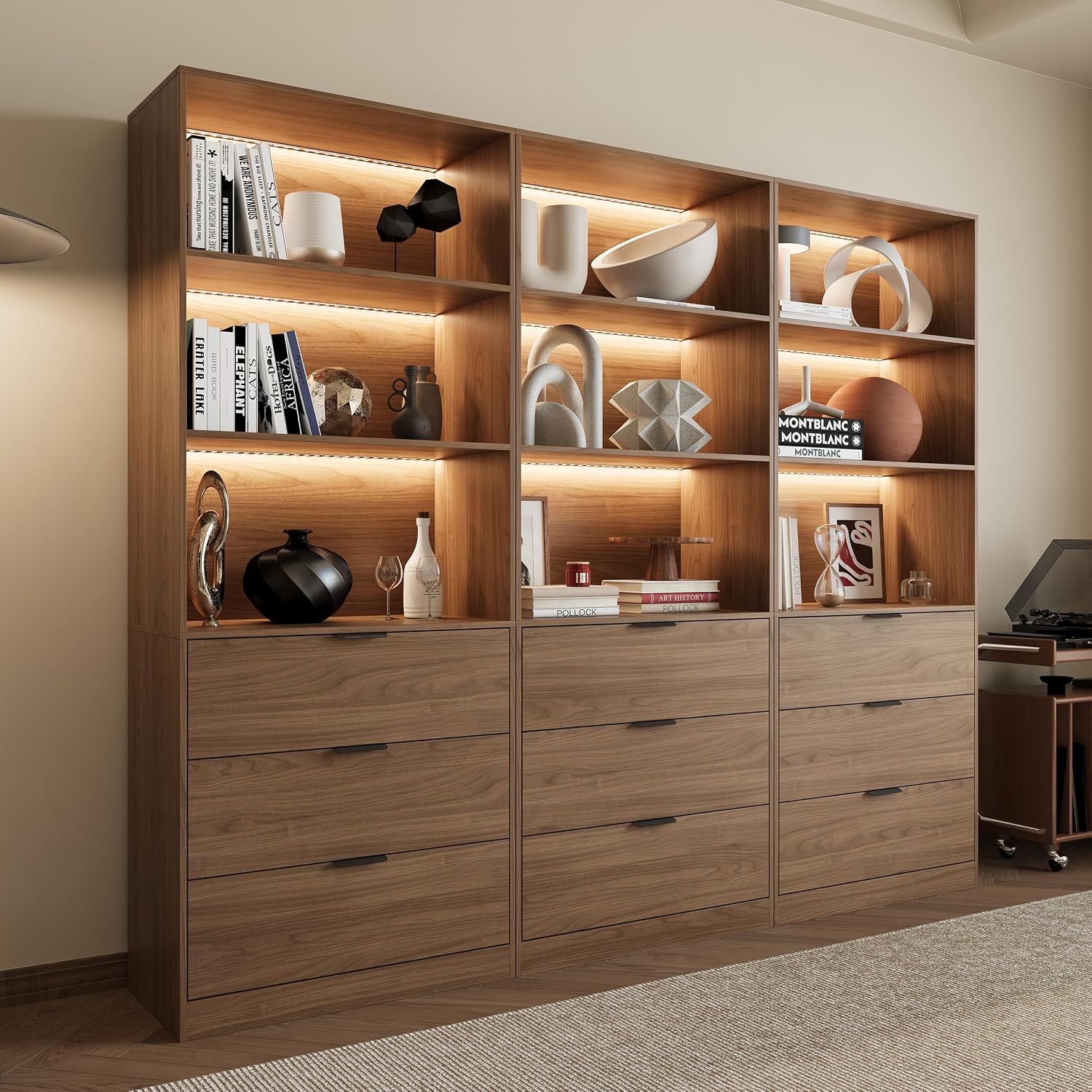 Bookshelf 5 Tier - Libreria Illuminata a 5 Ripiani con