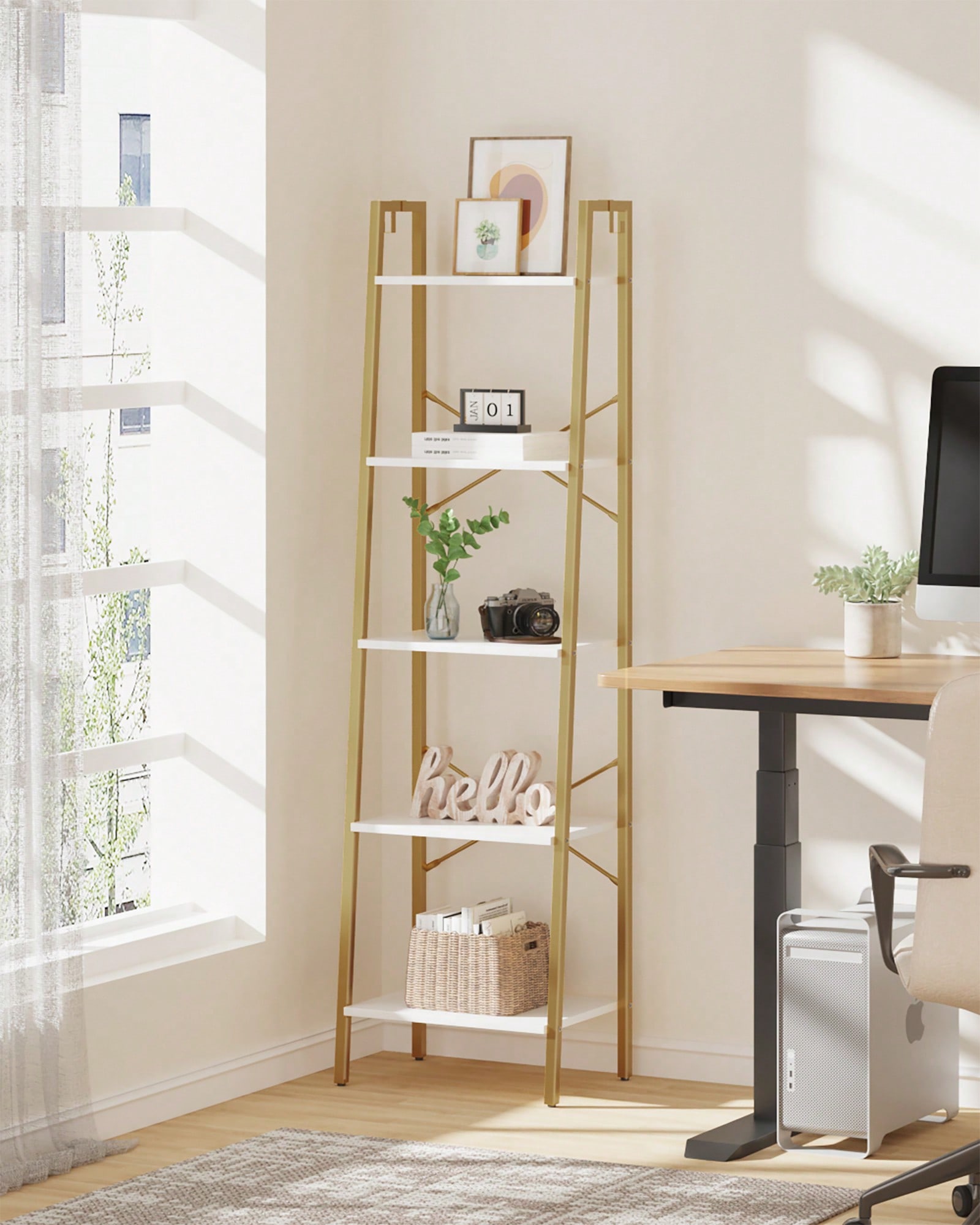 Bookshelf 5 Tier - Scaffale a 5 Ripiani in Stile