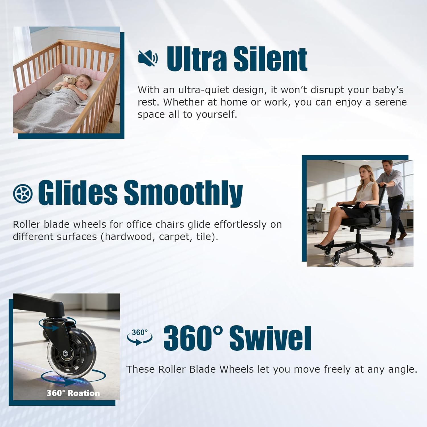 Set di 5 ruote per sedia da uf - Office Furniture Solutions recensione e prezzo