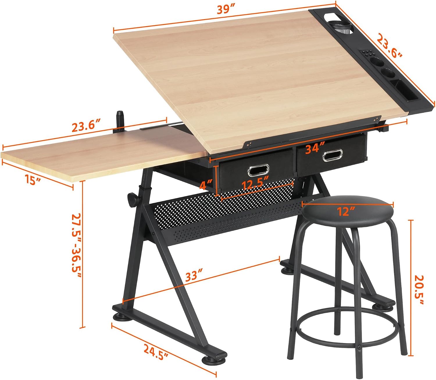Tavolo da Disegno Regolabile c - Office Furniture Table recensione e prezzo
