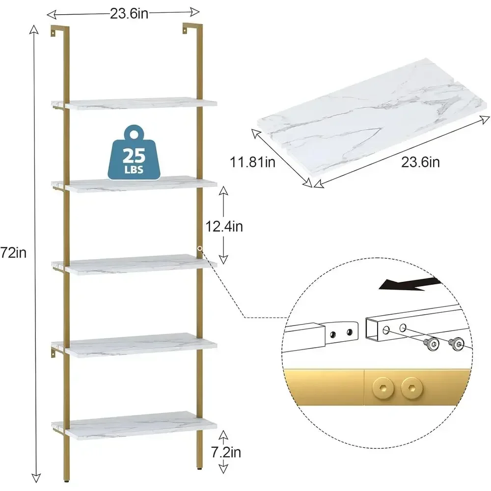 Scaffale a 5 Ripiani in Legno  - Bookshelf 5 Tier recensione e prezzo