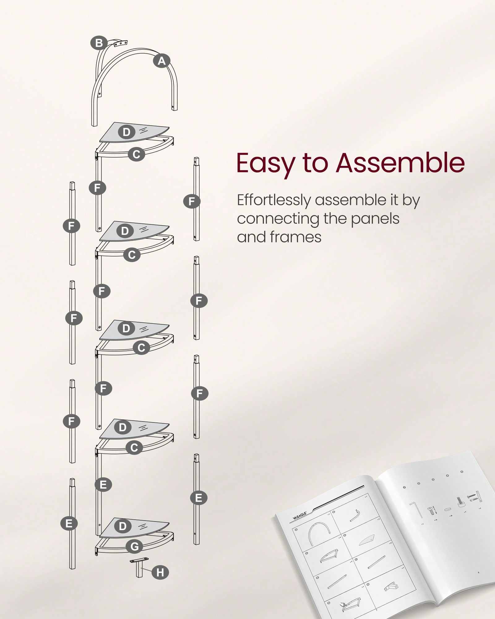 Scaffale angolare, libreria an - Bookshelf 5 Tier recensione e prezzo