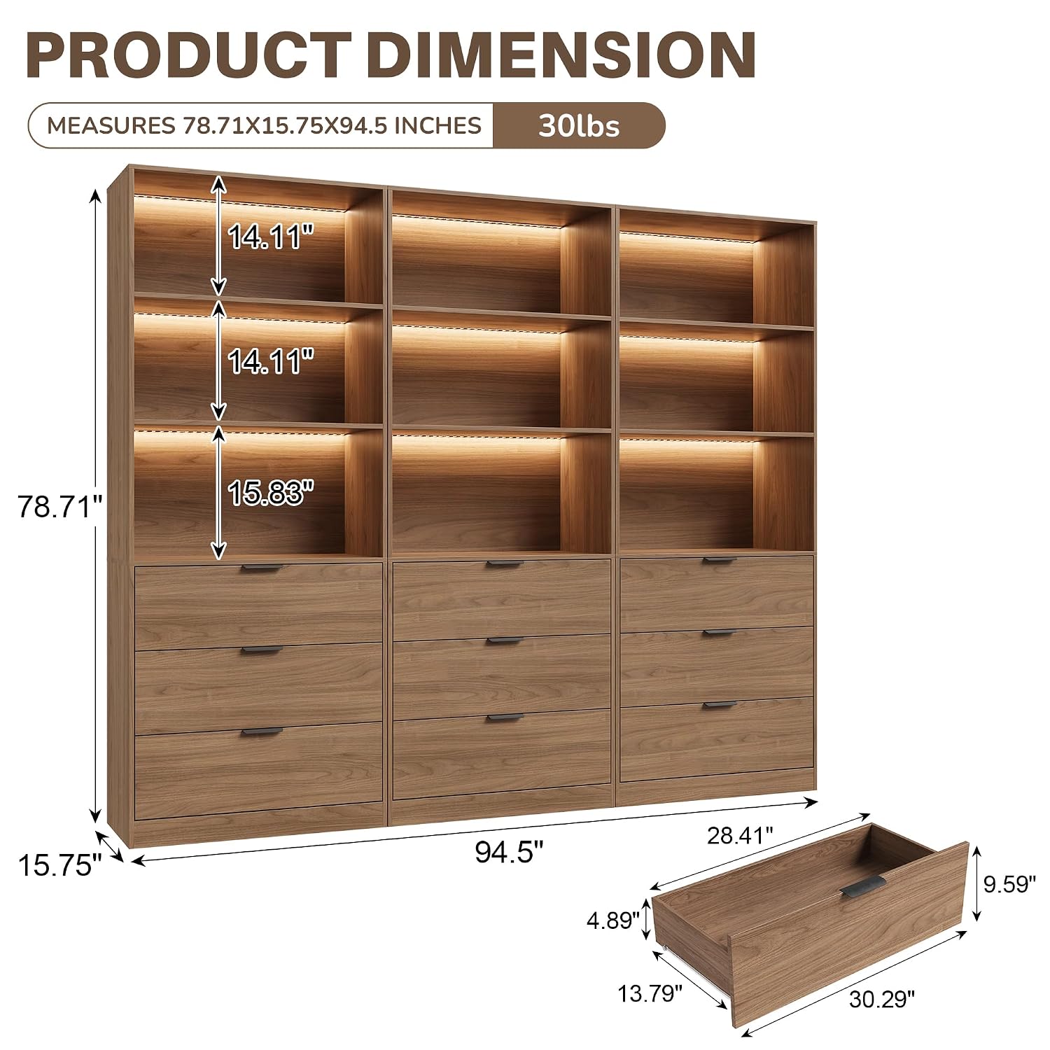 Libreria Illuminata a 5 Ripian - Bookshelf 5 Tier recensione e prezzo