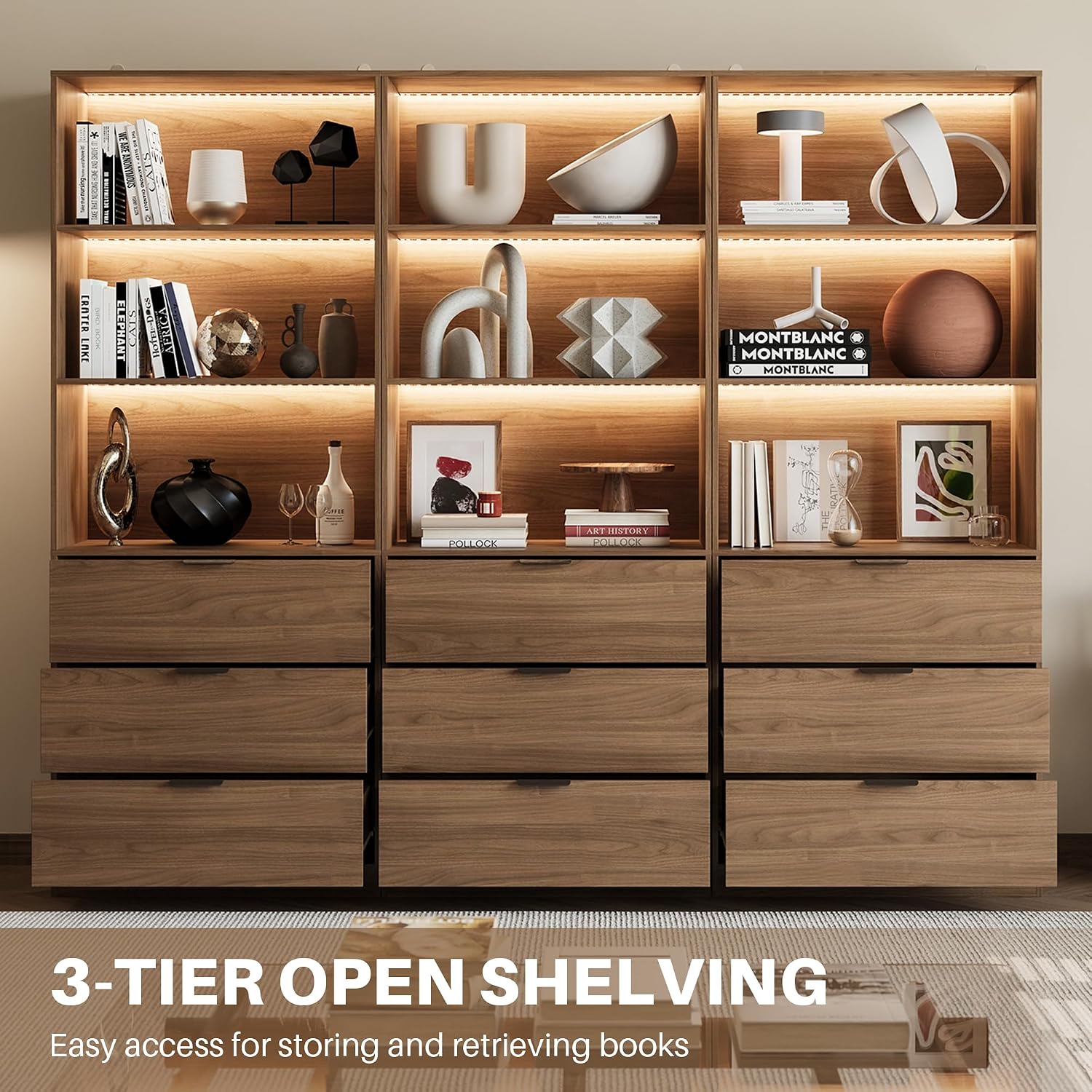 Libreria Illuminata a 5 Ripian - Bookshelf 5 Tier recensione e prezzo