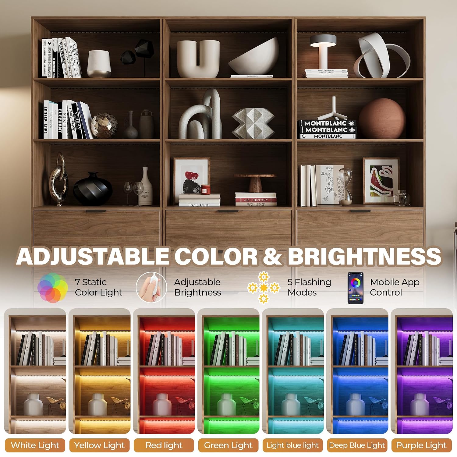 Libreria Illuminata a 5 Ripian - Bookshelf 5 Tier recensione e prezzo
