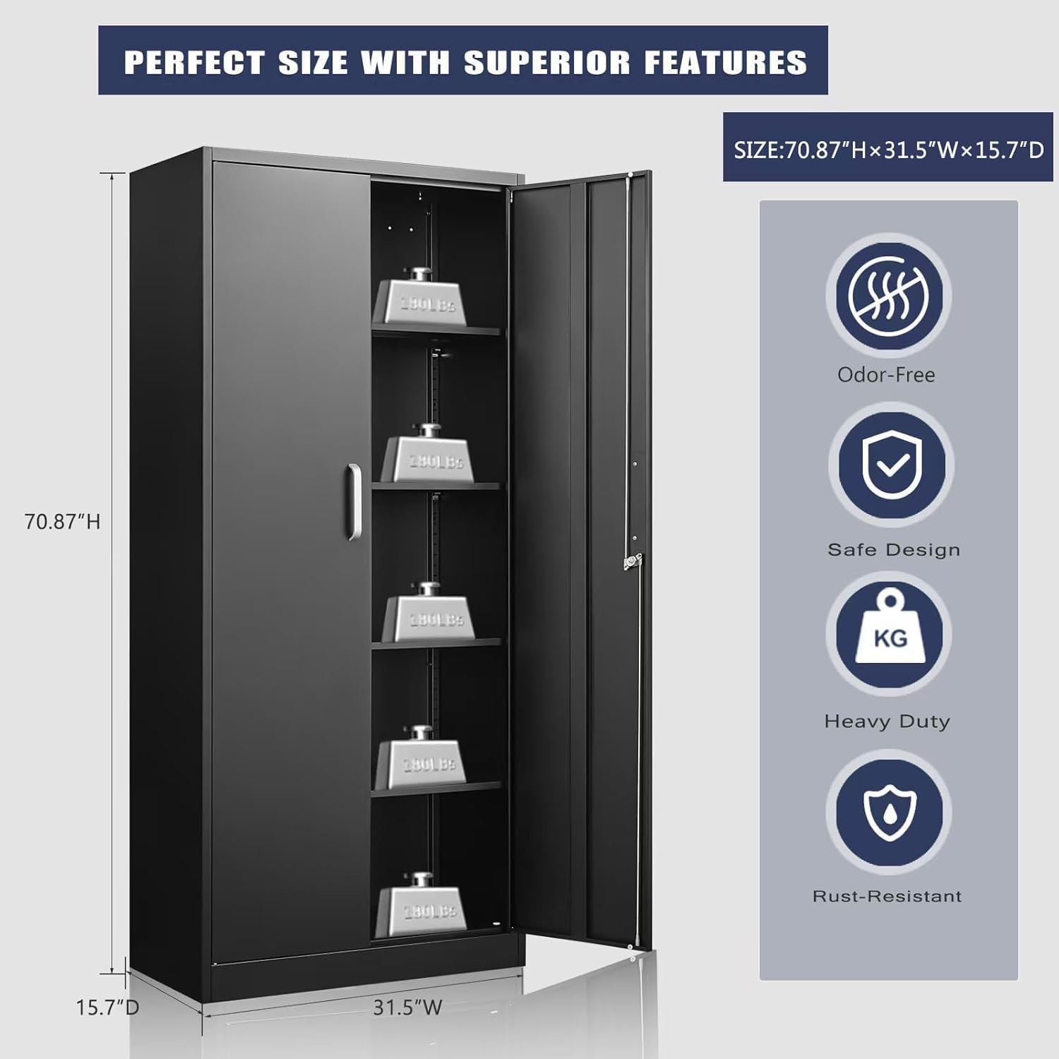 Armadio Metallico con Ripiani  - Office Storage Cabinet recensione e prezzo